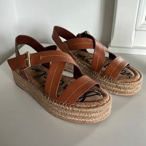 Sam Edelman Brown Espadrille Sandals NIB